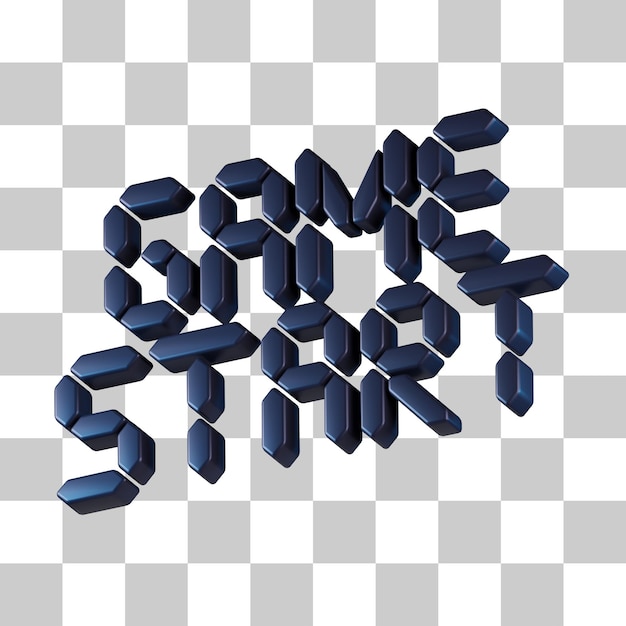 Game Start Screen Display 3D Icon