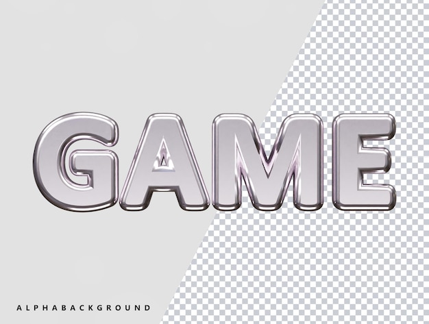 Game text effect vector illustration transparent element