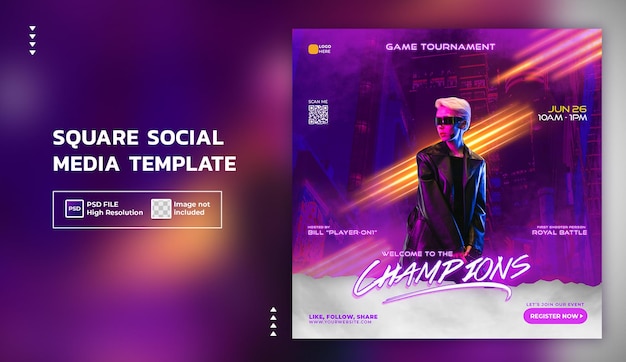 Game Tournament Social Media Template