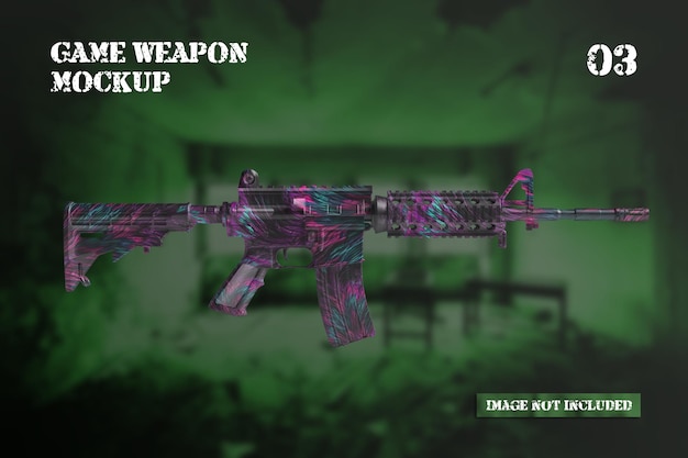 Game Weapon Skin Mockup for showcasing your design to clients