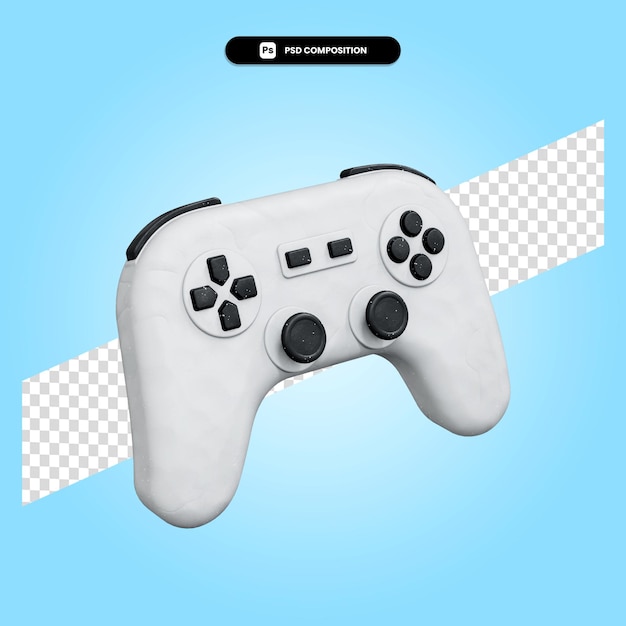 Gamepad 3d render illustration isolated