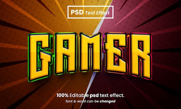 Gamer Editable 3D Text Effect