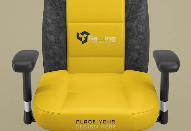 Gamer's chair mockup design