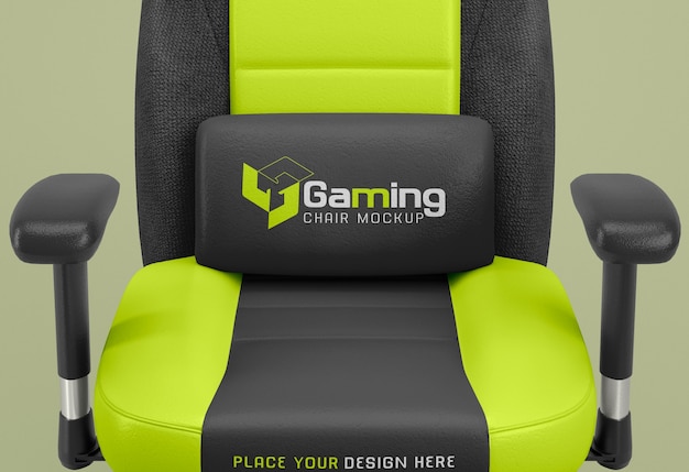 Gamer's chair mockup design