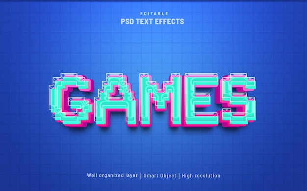 Games ediable text effect style