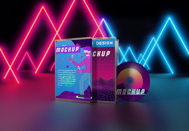 Gaming abstract packaging and cd mockup