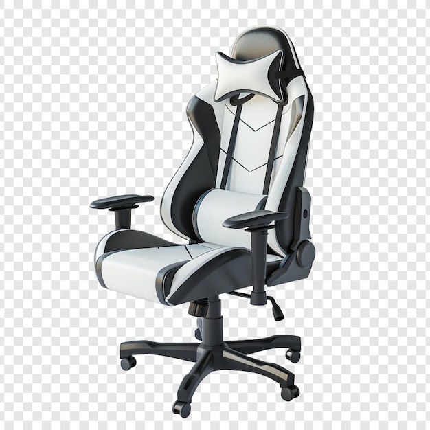 PSD gaming chair isolated on transparent background