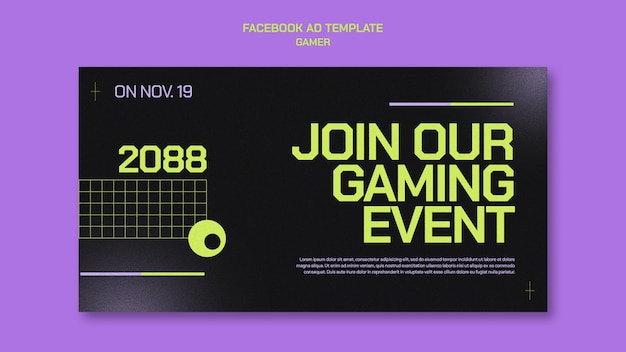 PSD gaming event social media promo template