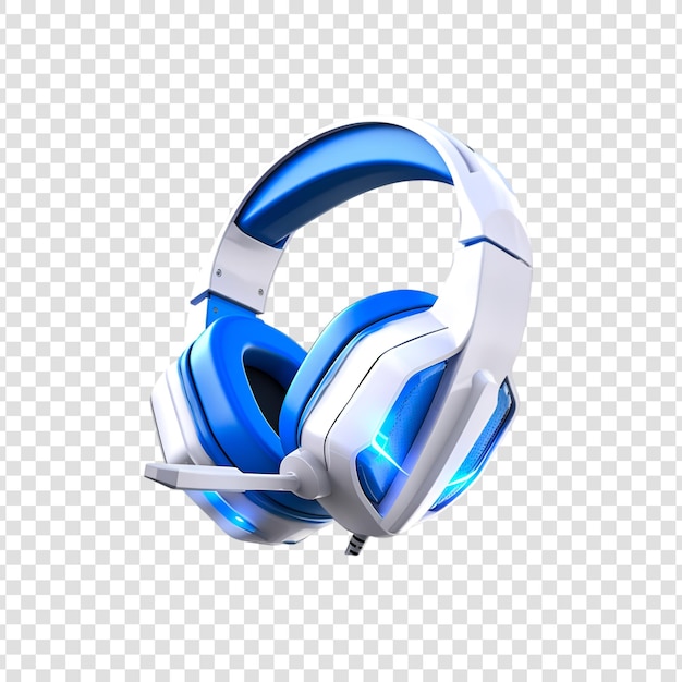 PSD gaming headphone isolated on transparent background