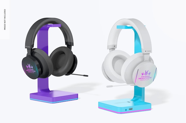 Gaming Headphones Mockup Perspective