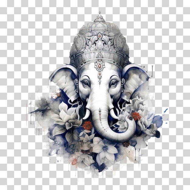 Ganesh Chaturthi festival watercolor PNG background