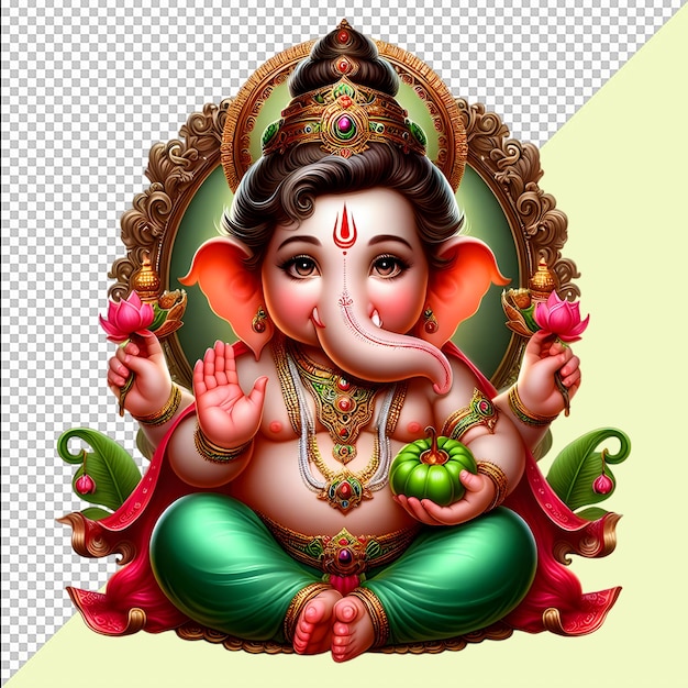 Ganesh Chaturthi Lord Ganesh ji Divinedesigns Multicolor Vinyl Ganesh Ji Sticker Vikat Sankashti