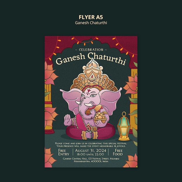 Ganesh chaturthi template design