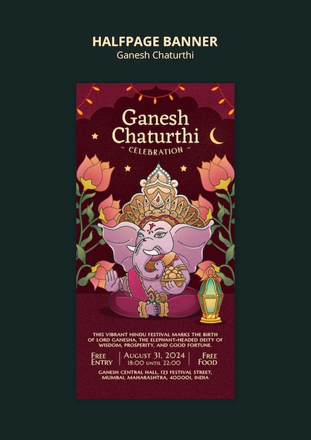 Ganesh chaturthi template design