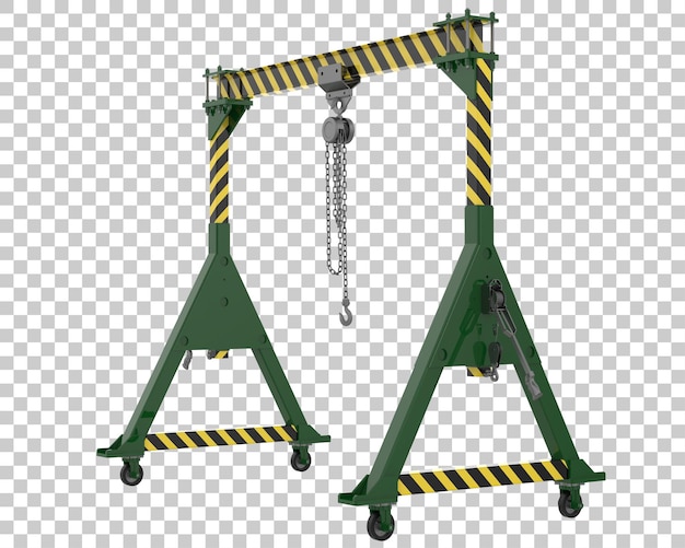 Gantry crane isolated on transparent background 3d rendering illustration