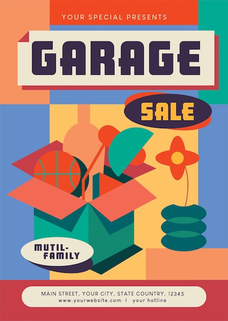 PSD garage sale flyer