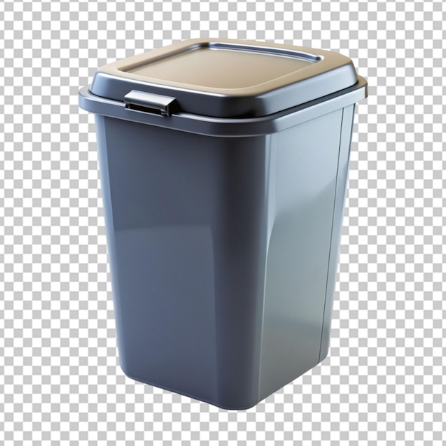 PSD garbage bin isolated on transparent background