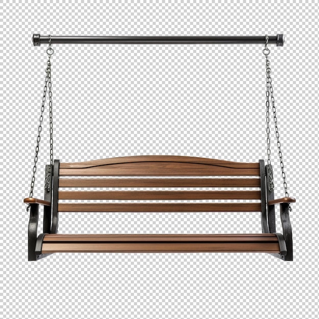 Garden bench swing isolated on transparent background Generative AI