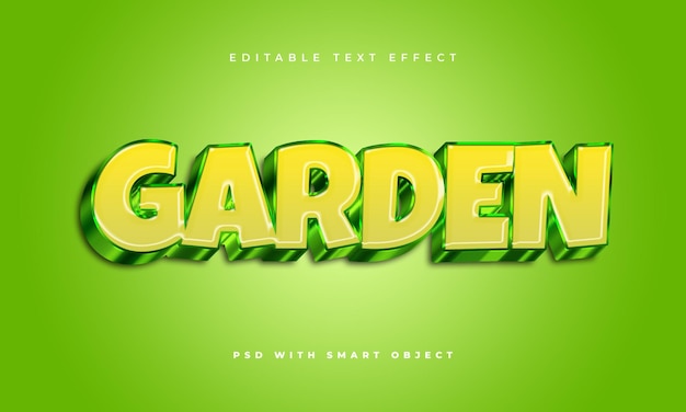 Garden editable text effect template