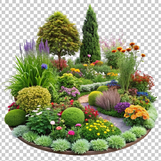 PSD garden isolated on transparent background