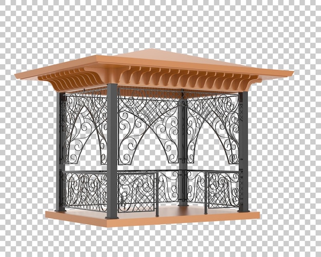 Garden roof isolated on transparent background 3d rendering illustration