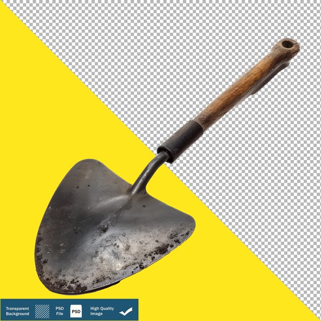 Garden Shovel Isolated on White Background Gardening Tool transparent background PNG PSD