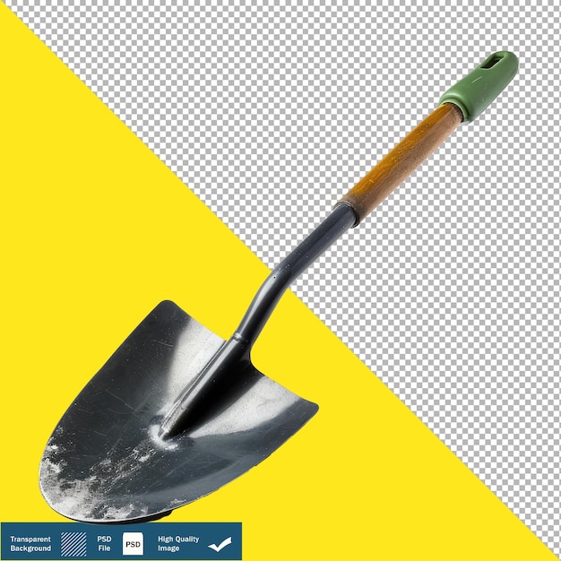 Garden Shovel Isolated on White Background Gardening Tool transparent background PNG PSD