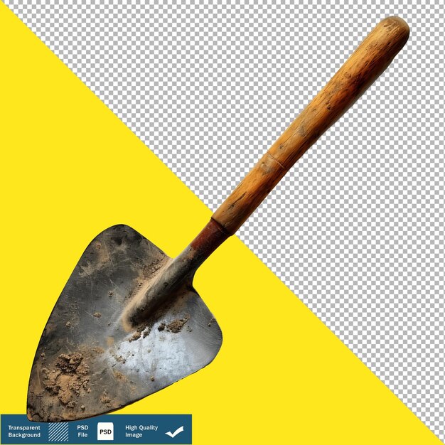 Garden Spade on White Background transparent background PNG PSD