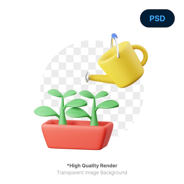 Gardening Spring 3D Icon Premium Psd