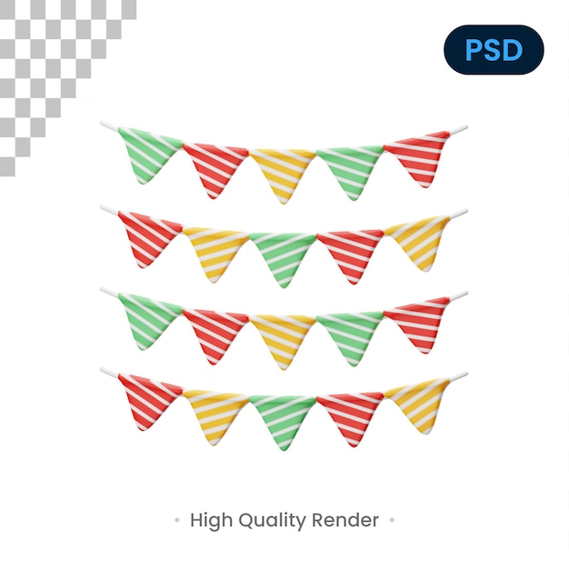 PSD garland 3d icon premium psd