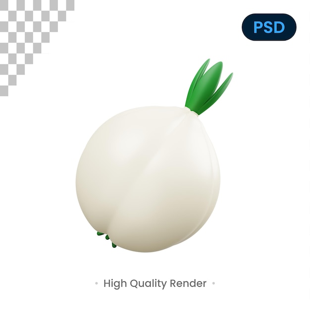 Garlic 3D Icon Premium Psd2