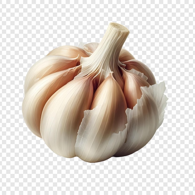 PSD garlic isolated on transparent background