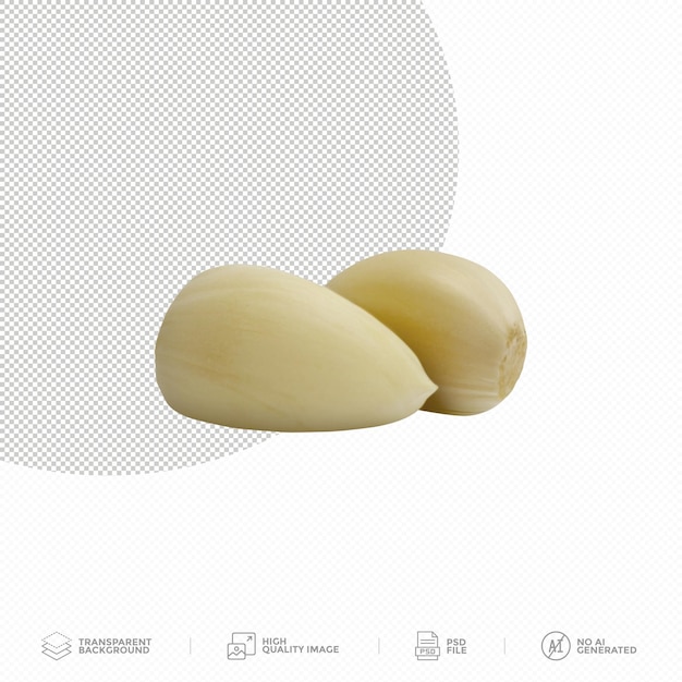 Garlic on transparent background