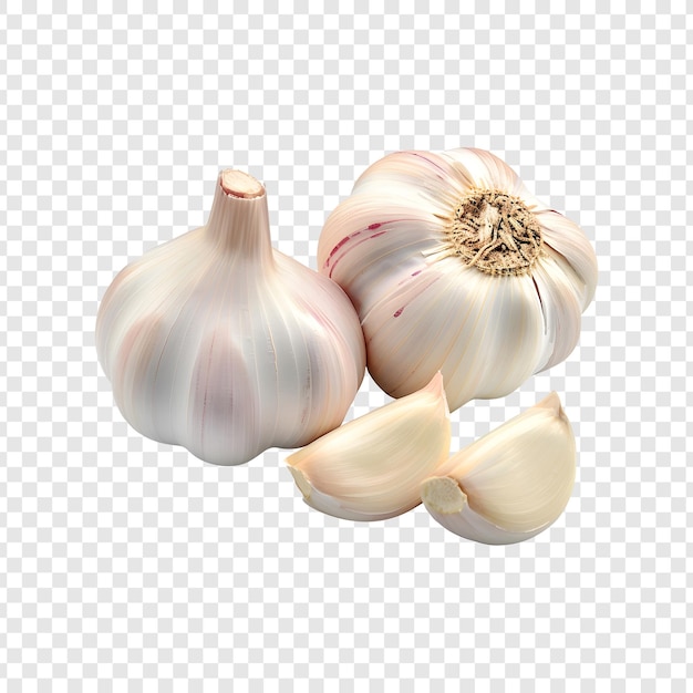 Garlics with transparent background