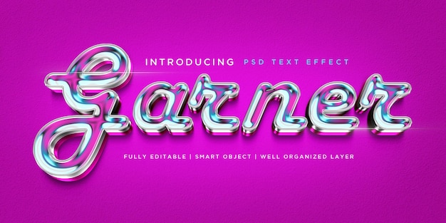 Garner 3d style text effect