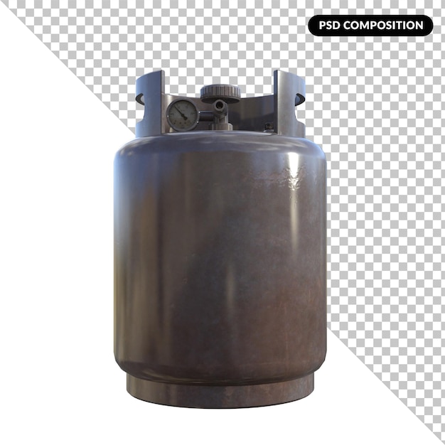 Gas container isolated 3d