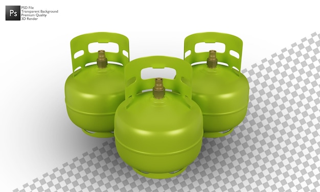 Gas cylinder illustration 3d design