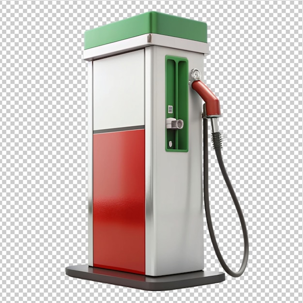 PSD gas pump on transparent background