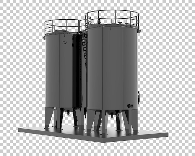 PSD gas tank isolated on transparent background 3d rendering illustration