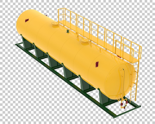 Gas tank on transparent background 3d rendering illustration