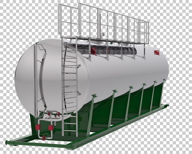 Gas tank on transparent background 3d rendering illustration