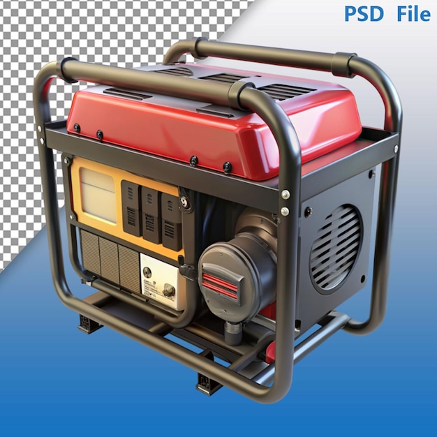 Gasoline Generator with frame and wheels with bow and ribbon gift concept 3D rendering