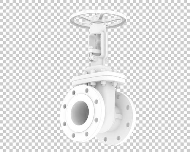 PSD gate valve isolated on transparent background 3d rendering illustration