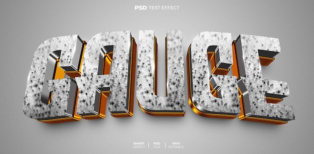 Gauge 3D editable text effect