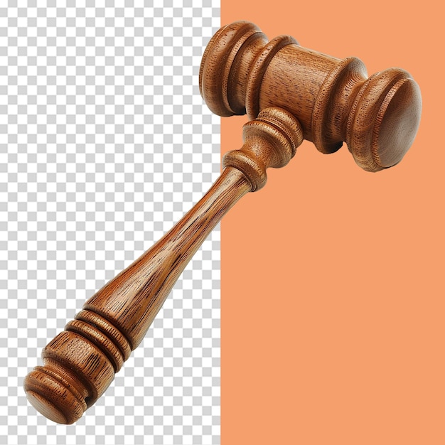 Gavel isolated on transparent background