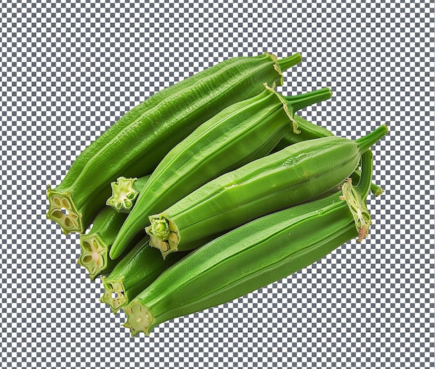 PSD gboma dessi okra isolated on transparent background