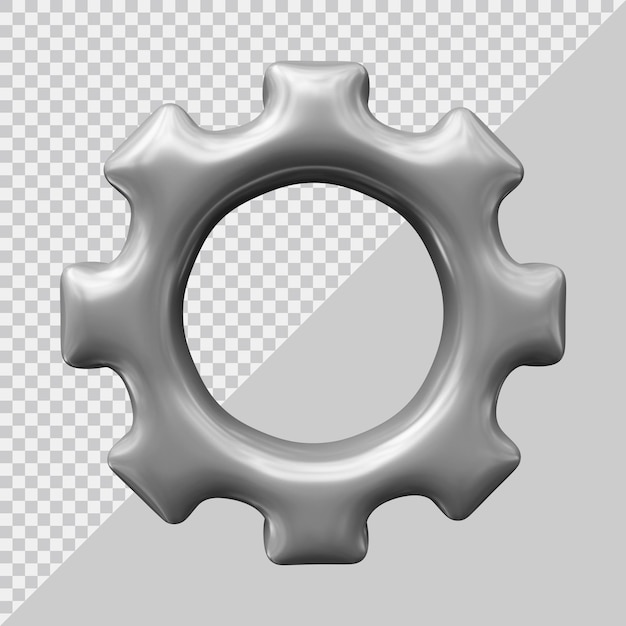 Gear setting icon with 3d modern style