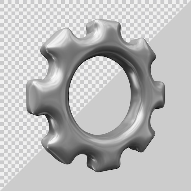 Gear setting icon with 3d modern style