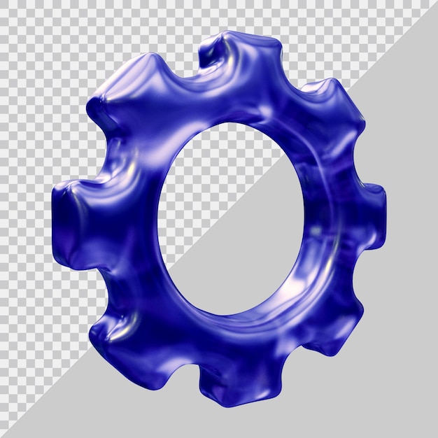 Gear setting icon with 3d modern style