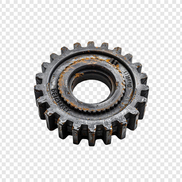 PSD gear wheel isolated on transparent background